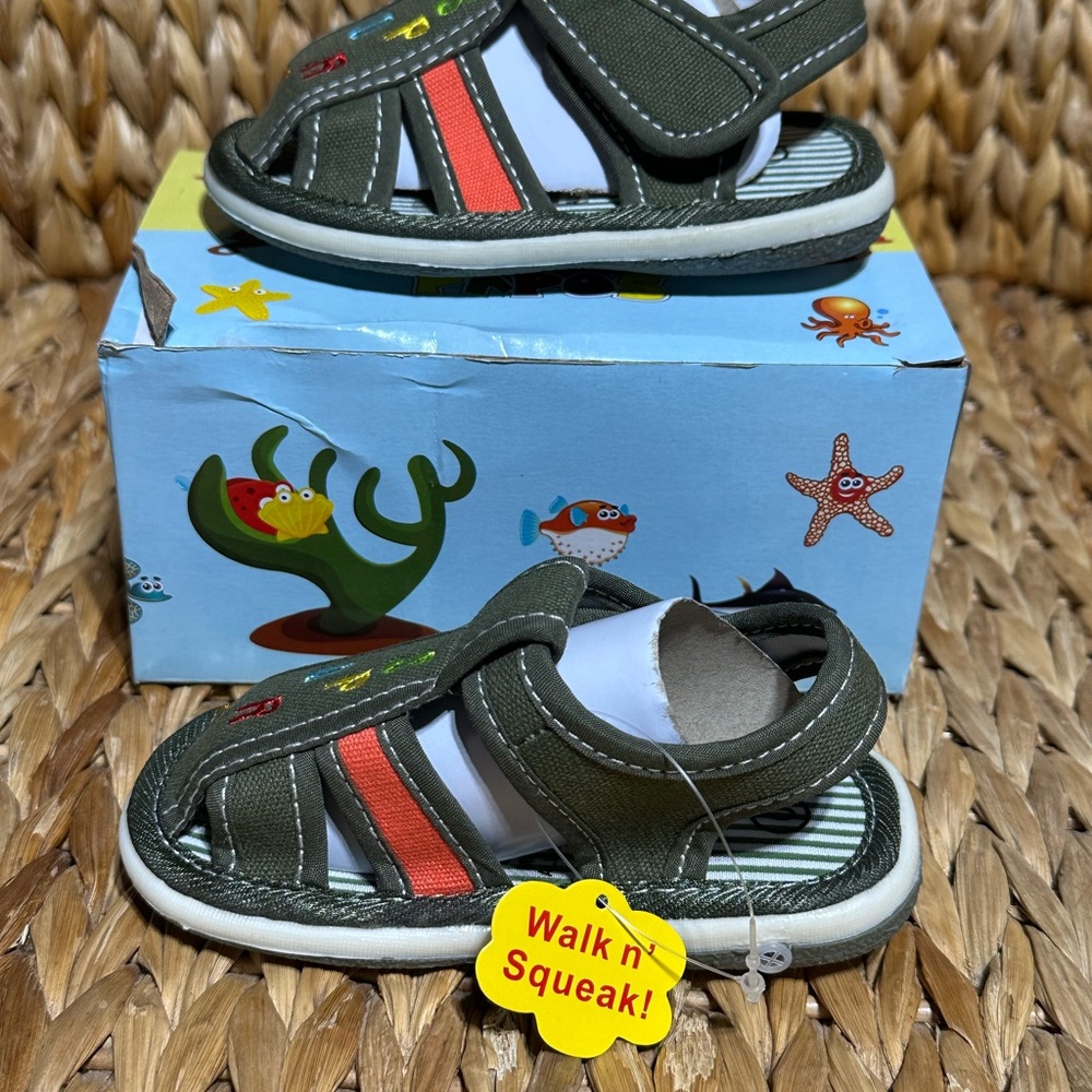 Boys Sport Squeaker Sandal - Size 0